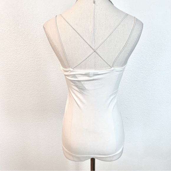 Express White Sequin Strappy V-Neck Cami - Picture 4 of 12